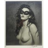 Bob Carlos-Clarke (British 1950-2006): Nude with Eye Mask, limited edition photographic print No.473