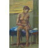 Christopher John Assheton-Stones (British 1947-1999): Nude Study of a Black Woman, pastel unsigned 5