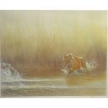 John Seery-Lester (British/American 1946-): 'Ranthambhore Rush', limited edition print No.215/950 pu