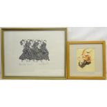 Jean Hobson (Northern British Contemporary): 'Dancers', artist's proof lithograph signed, titled and