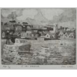 Eric Ward (British 1945-): 'St Ives Harbour', artist's proof aquatint signed, titled and numbered 2/