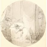 William Henry Brooke (British 1772-1860): 'Lady Jane Grey', ink and sepia watercolour unsigned, titl