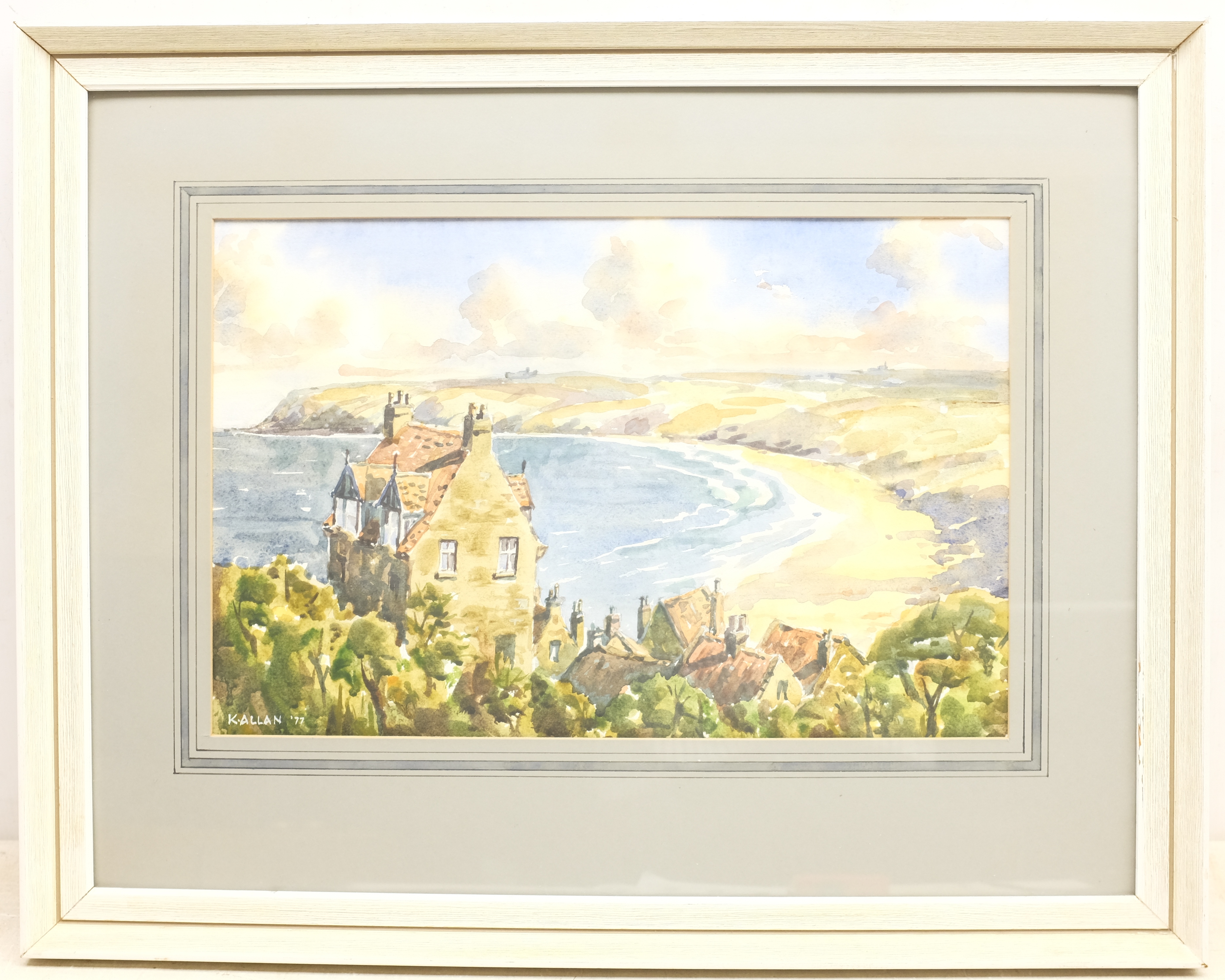 Ken Allan (British 20th century): Robin Hood's Bay, watercolour signed and dated '77, 26cm x 40cm - Image 2 of 2