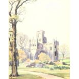 Walter Cecil Horsnell (British 1911-1997): Kirstall Abbey Leeds, watercolour signed 36cm x 27cm