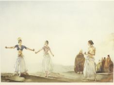 After William Russell Flint (British 1880-1969): 'Castanets', colour print signed in pencil with Fin