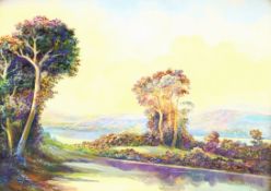 RTV 09/10/20 Bruce Kendall (British Contemporary): 'Pastoral Landscape', oil on board signed, titled