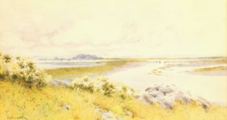 John Abernethy Lynas-Gray (British 1869-1940): Estuary Landscape, watercolour signed 23cm x 42cm