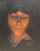 H Heisenzahl (20th century): Portrait of a Young Man under Candlelight, oil on board indistinctly si