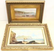 W Walters (British early 20th century): Fishing off White Nabb Scarborough, oil on panel signed, tog