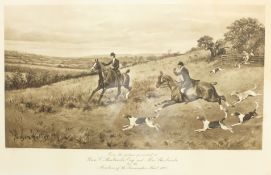 After Imogen Collier (British fl.1898-1904): The Sinnington Hunt, photogravure inscribed 'From the P