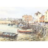 Alan Thorpe (British 20th century): 'Scarborough Harbour & Foreshore', watercolour signed 21cm x 29c