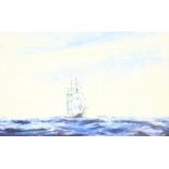 RTV - English School (20th Century): Ship at Sea, gouache unsigned, and Arthur Spencer (British earl