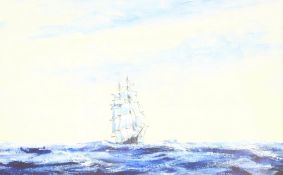 RTV - English School (20th Century): Ship at Sea, gouache unsigned, and Arthur Spencer (British earl