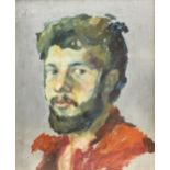 Attrib. Nikolai Ivanovich Kostrov (Russian 1901-1996): Portrait of a Man with a Beard, oil on board