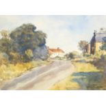 James William Booth (Staithes Group 1867-1953): Scalby near Scarborough, watercolour signed 25cm x 3