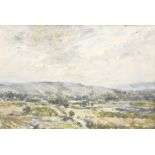 William B Dealtry (British 1915-2007): Moorland Landscape, oil on board unsigned 20cm x 30cm