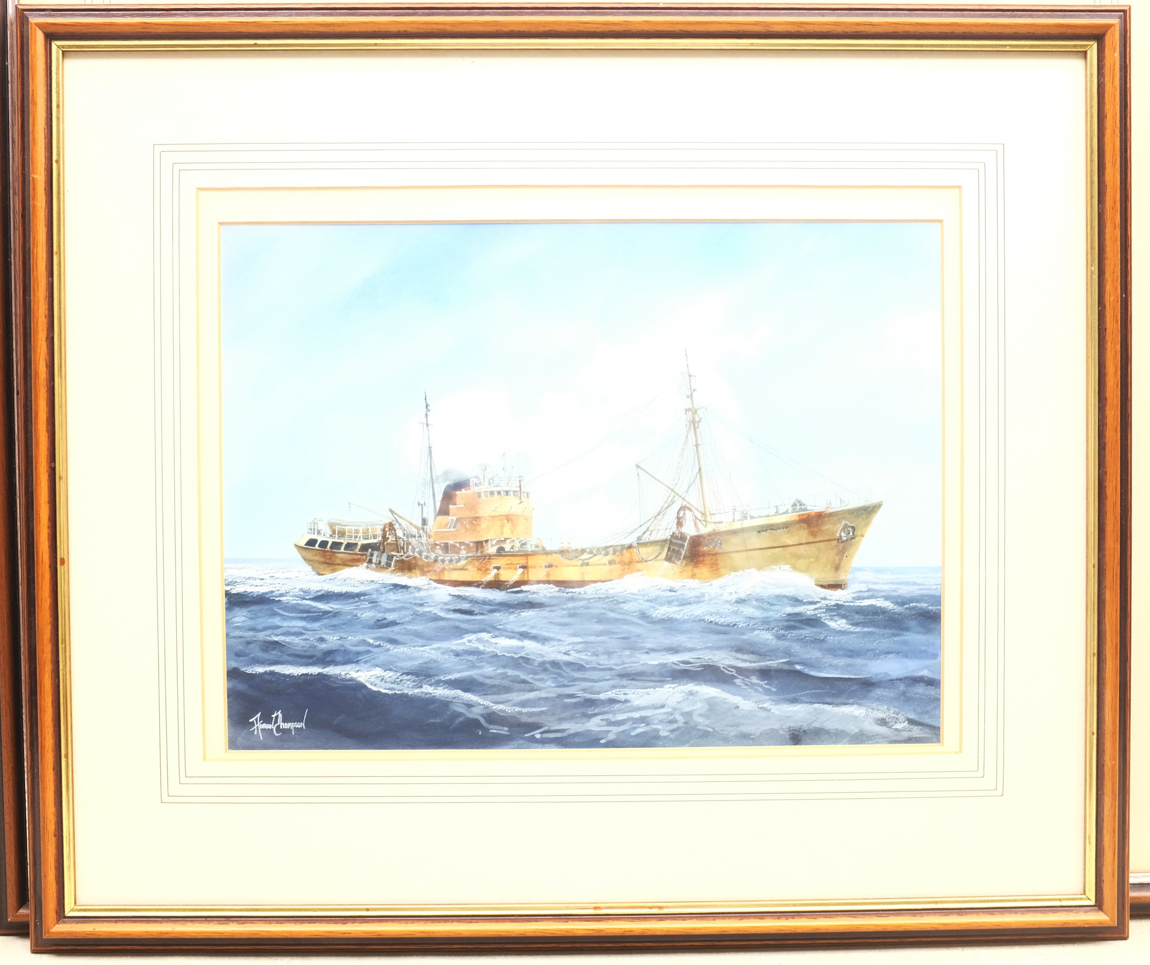 Adrian Thompson (British 1960-): 'Northella' Ship's Portrait, watercolour and gouache signed, titled - Image 2 of 2