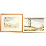Norman Jackson (British 20th century): 'Buttermere' and 'Storm Clouds', two watercolours signed, tit