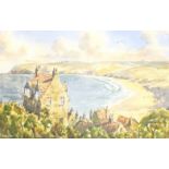 Ken Allan (British 20th century): Robin Hood's Bay, watercolour signed and dated '77, 26cm x 40cm