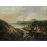J Coole (19th century): Scalby Mills Scarborough, oil on canvas signed 54cm x 75cm