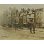 F A C (19th/20th century): 'Whitechapel E.C' London, watercolour signed with initials and titled 17c