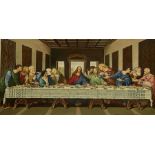 J Ibbotson after Leonardo da Vinci: 'The Last Supper', oil on canvas signed 40cm x 80cm