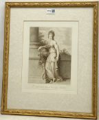 F Bartolozzi after Richard Cosway: 'The Right Hon. Harriet Viscountess Buckley', 20th century engrav