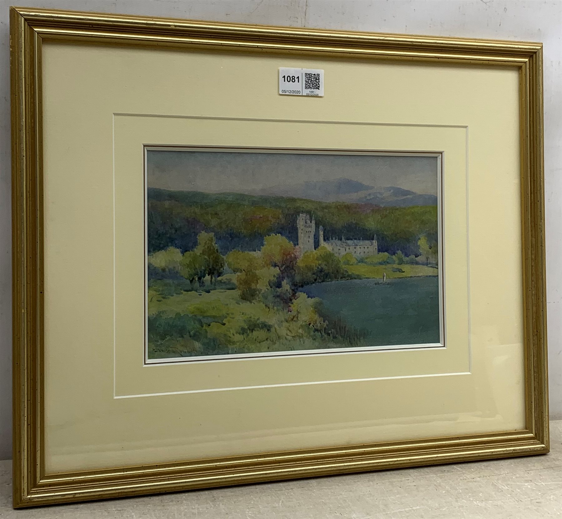 Claude Hamilton Rowbotham (British 1864-1949): 'Balmoral Castle', watercolour signed, original title - Image 2 of 3