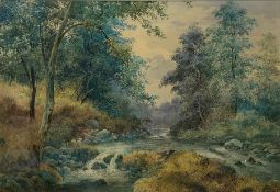 English School (19th/20th century): River Landscape, watercolour unsigned 35cm x 50cm