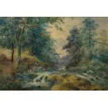 English School (19th/20th century): River Landscape, watercolour unsigned 35cm x 50cm