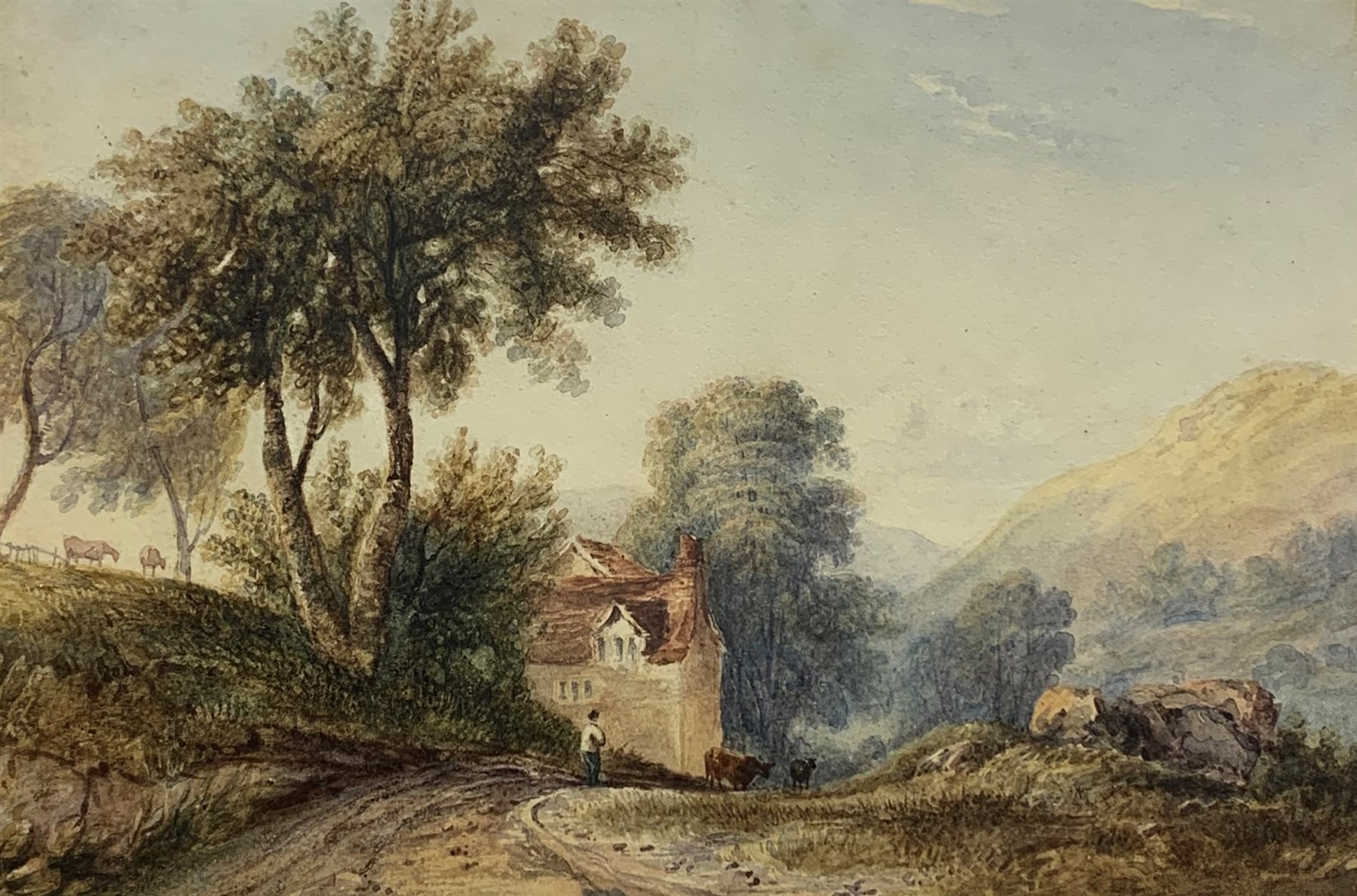 English School (19th/20th century): 'Bolton Abbey' & a Cottage scene, two watercolours unsigned 11cm - Image 3 of 5