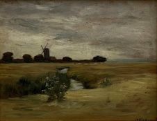 Vongoring (Early 20th century): Dutch Landscape, oil on panel signed and dated'12, 19cm x 24cm