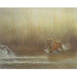 John Seery-Lester (British/American 1946-): 'Ranthambhore Rush', limited edition print No.215/950 pu