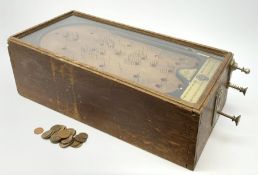 Early 20th century table top bagatelle game 'The Advance Pin Table - British Made - For Amusement On