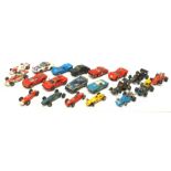 Various makers - twenty slot-racing models by Scalextric, Airfix, Polistil etc, including racing car