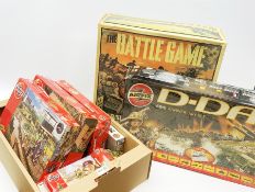 Tri-ang The Battle Game; Airfix D-Day Operation Overlord construction kit; three other unmade Airfix