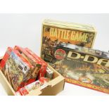 Tri-ang The Battle Game; Airfix D-Day Operation Overlord construction kit; three other unmade Airfix