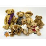 Seven modern teddy bears by The English Teddy Bear Company (2); Robin Rive; Boyd's Bears & Friends A