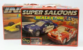 Scalextric - two sets: Super Saloons and Indy 500, both boxed