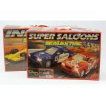 Scalextric - two sets: Super Saloons and Indy 500, both boxed