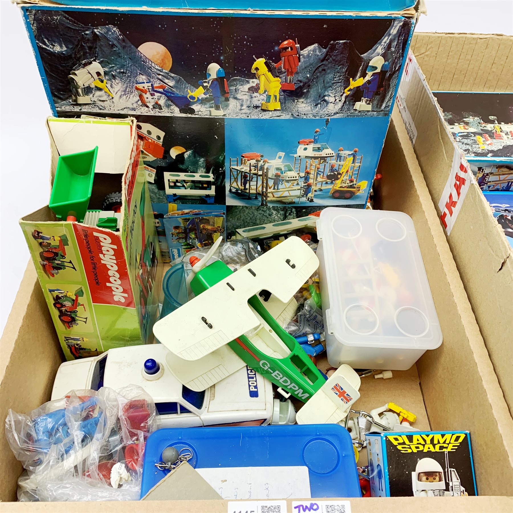 Playmobil - Playmo Space Station, boxed, and Shuttle, unboxed; Farm Tractor in part box; Police Car - Image 2 of 3