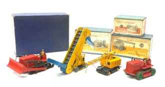 Dinky - Elevator Loader No.564, boxed with internal packaging; Blaw Knox Bulldozer No.561; Heavy Tra
