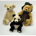 Three modern Steiff teddy bears comprising limited edition white with growler mechanism No.523/5000