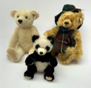 Three modern Steiff teddy bears comprising limited edition white with growler mechanism No.523/5000