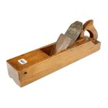 A rare French cormierwood profiled moulding plane stamped AUX MINES DE SUEDE 16" x 3 3/4" G++