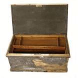 A pine tool chest 37" x 20" x 18" with two trays G