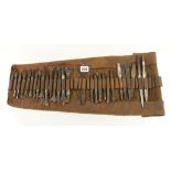34 brace bits by GRIFFITHS in leather roll G