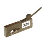 An extremely rare 4 1/8" x 1/2" d/t steel rebate plane by SPIERS with rosewood infill and wedge,