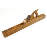 A European try plane 27" x 2 1/2" with offset handle,