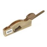 A steel soled brass rebate plane 5 1/2" x 3/4" G